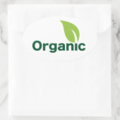 Biologische beeldstickers ovale sticker (Tas)