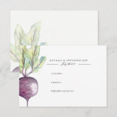 Biologische biet | Informatiekaart in waterverf Informatiekaartje (Voorkant / Achterkant)