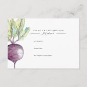 Biologische biet | Informatiekaart in waterverf Informatiekaartje (Voorkant)