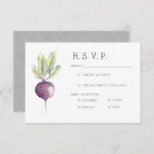 Biologische biet |Veggie-Waterverf RSVP (Voorkant / Achterkant)