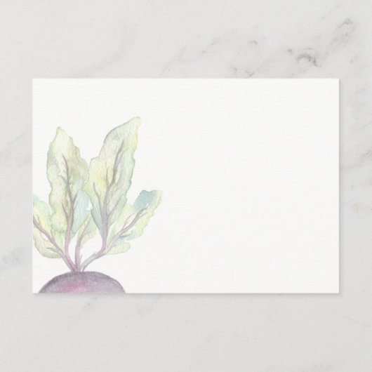 Biologische biet | Watercolor Informatiekaart Informatiekaartje (Achterkant)