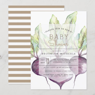 Biologische bieten Veggie BABY SHOWER WATERVER Kaart