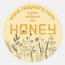 Biologische bijenteelt Honey Jar Label