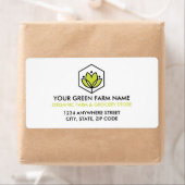 Biologische bladbloem Hexagon Boeren & Landbouw Etiket (Insitu)