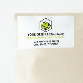 Biologische bladbloem Hexagon Boeren & Landbouw Etiket