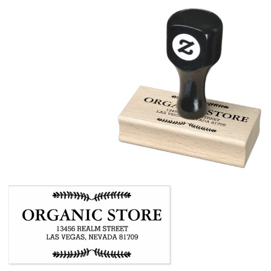 Biologische bladeren2 rubberstempel (Gestempeld)