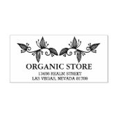 Biologische bladeren rubberstempel (Afrduk)