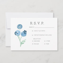 Biologische Blauwbessentrio Aquarel RSVP Kaartje