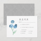 Biologische Blauwbessentrio Watercolor RSVP (Voorkant / Achterkant)