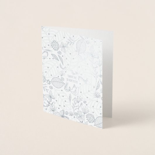 Biologische Bloemen Folie Groet Folie Kaarten (Voorkant)