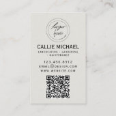 Biologische Bloemen Vormen Goudfolie Visitekaartje (Achterkant)