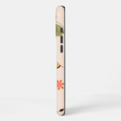 Biologische Bloemige Achtergrond iPhone Hoesje (Linkerkant)