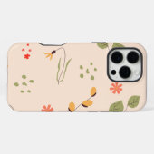 Biologische Bloemige Achtergrond iPhone Hoesje (Achterkant horizontaal)