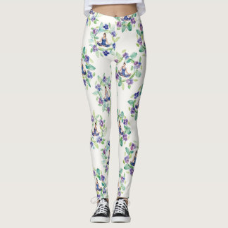Biologische Bloemige Mandala's Naadloos Patroon Leggings