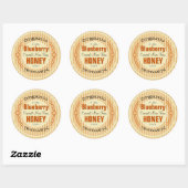 Biologische Blueberry gepersonaliseerde honingpot Ronde Sticker (Vel)