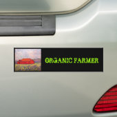 biologische boer met rode schuur bumpersticker (Op auto)