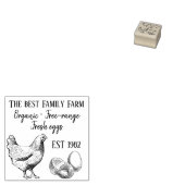 Biologische boerderij/boerenbedrijf Verse eieren v Rubberstempel (Gestempeld)