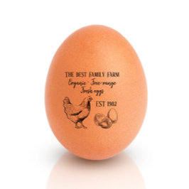 Biologische boerderij/boerenbedrijf Verse eieren v Rubberstempel
