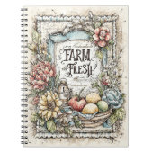 Biologische boerderij verse vruchten en groenten   notitieboek (Voorkant)
