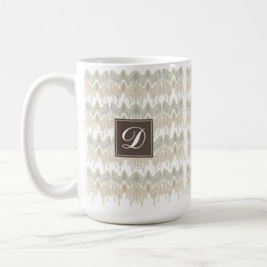 Biologische Boho Abstracte Macrame Natuurlijke Han Koffiemok (Links)