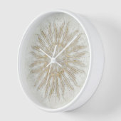 Biologische boho stijl sunburst mandala gouden wit (Hoek)