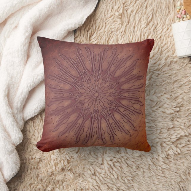 Biologische boho stijl sunburst mandala recoleta d kussen (Deken)