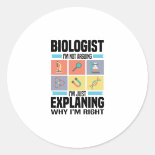 Biologische cadeaus   Biologen Leerleraar Wetensch Ronde Sticker