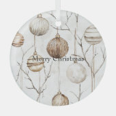 Biologische Cream Tan Kerst Ornamenten (Voorkant)