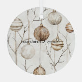 Biologische Cream Tan Kerst Ornamenten (Achterkant)
