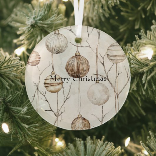 Biologische Cream Tan Kerst Ornamenten (Insitu)