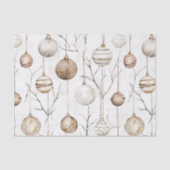 Biologische Cream Tan Kerst Ornamenten Tissuepapier (Voorkant)