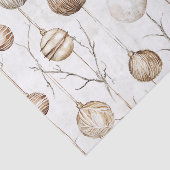Biologische Cream Tan Kerst Ornamenten Tissuepapier (Detail)