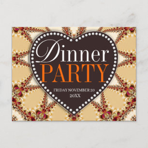 Biologische decor dinerfeest uitnodigingskaarten uitnodiging briefkaart