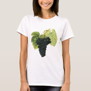 Biologische druiventros rode wijn uit grootmoeders t-shirt
