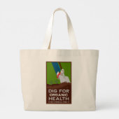 biologische eco-landbouw grote tote bag (Achterkant)