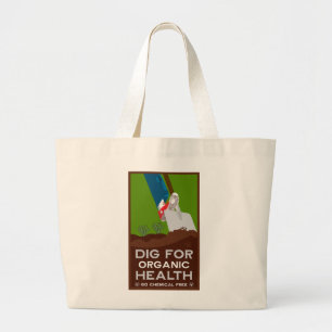 biologische eco-landbouw grote tote bag