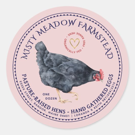 BIOLOGISCHE EIEREN OP HET MINISTERIËLE ETIKET MET (Voorkant)