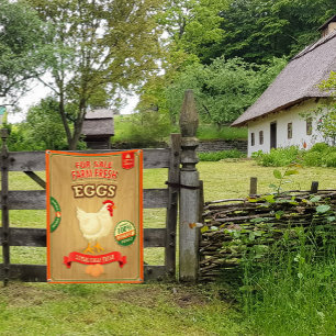Biologische eieren vers te koop van de boerderij spandoek