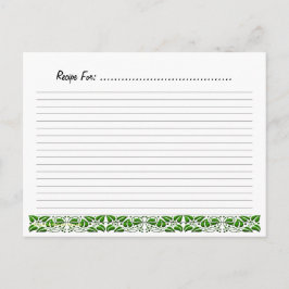 biologische groene bladeren recept Kaart Sjabloon