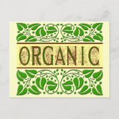 biologische groene bladeren recept Kaart Sjabloon (Voorkant)