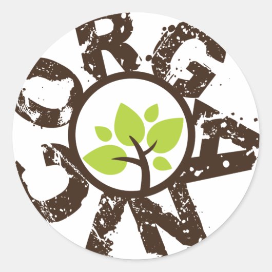 Biologische Groene Boom Biologische Planet Sticker (Voorkant)