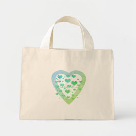 Biologische Groene Liefde Tote Mini Tote Bag