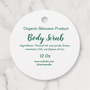 Biologische groene natuur body scrub boter naam to bedankjes labels