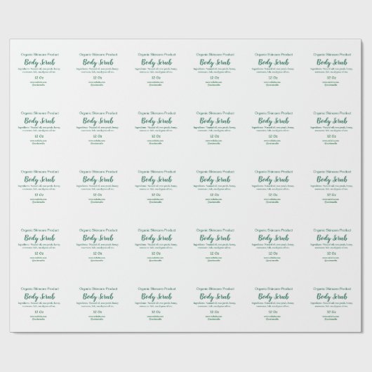 Biologische groene natuur body scrub boter naam to cadeaupapier (Vlak)