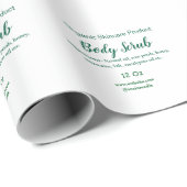 Biologische groene natuur body scrub boter naam to cadeaupapier (Rol Hoek)