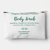 Biologische groene natuur body scrub boter naam to etui (Achterkant)