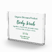 Biologische groene natuur body scrub boter naam to fotoblokken (Rechts)