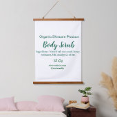 Biologische groene natuur body scrub boter naam to hangend wandkleed (Slaapkamer)