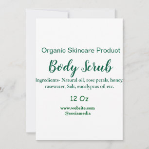 Biologische groene natuur body scrub boter naam to kaart