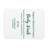 Biologische groene natuur body scrub boter naam to magneet (Horizontaal)